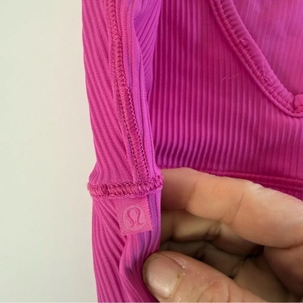 Lululemon Power Pivot Tank Top SIze XS Pink Cropped Reversible Yoga Pilates